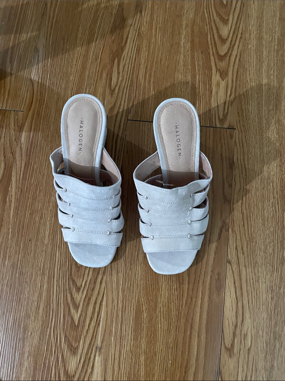 Halogen Beige Suede Slide Mules for Women - Picture 4 of 4